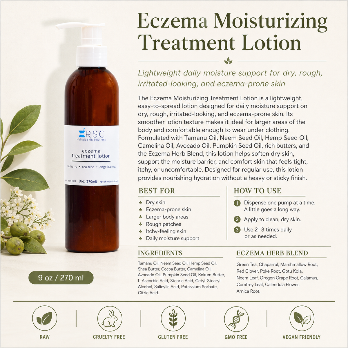 Eczema Moisturizing Treatment Lotion