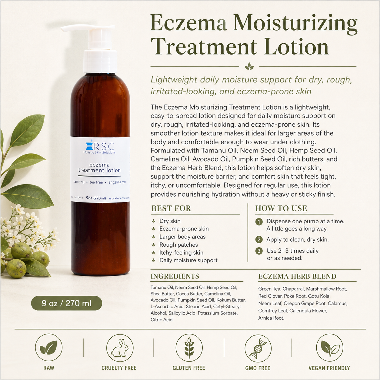 Eczema Moisturizing Treatment Lotion