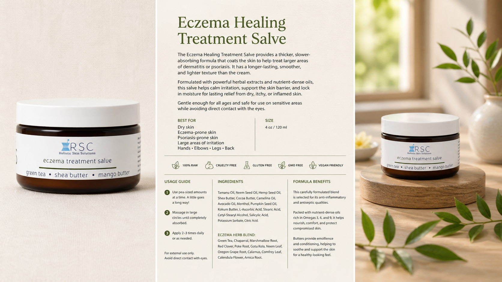 Eczema Healing Treatment Salve